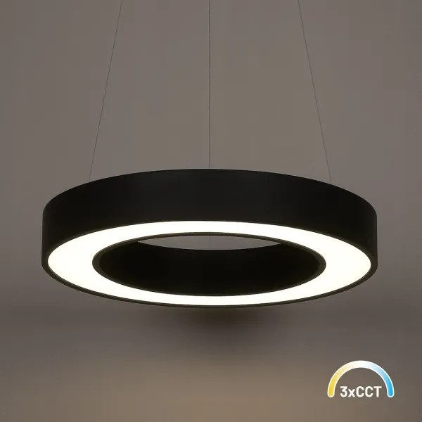 Lampadario a sospensione su cavo UNION LED/40W/230V 3000/4000/6500K Ø 40 cm nero