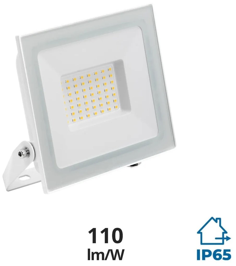 Faro LED 50W Slim Bianco IP65 - con Osram chip LED Colore Bianco Naturale 4.000K