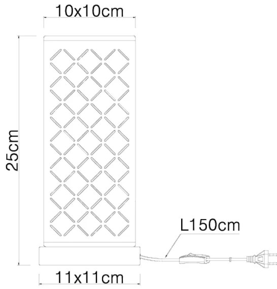 GLOBO 15229T1 - Lampada da tavolo CLARKE 1xE14/40W/230V