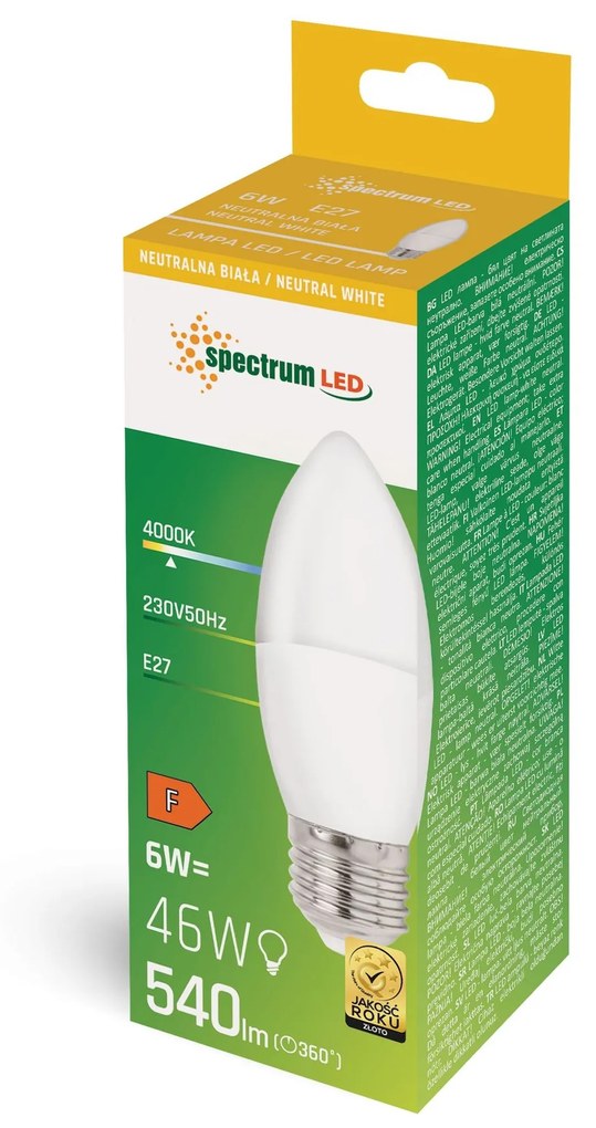 Lampadina LED Neutral E-27 230V 6W WOJ+14352