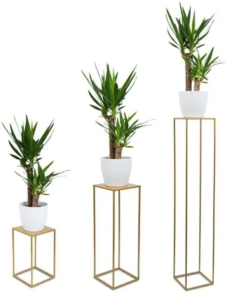 Portafiori 130x24 cm oro