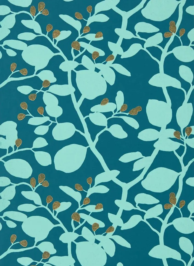 Harlequin Carta da parati Ardisia - Amazonia/ Teal/ Gold