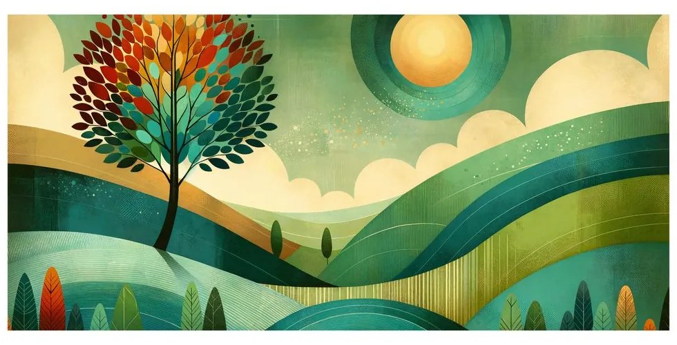 Quadro su tela – Paesaggio in tonalità naturali