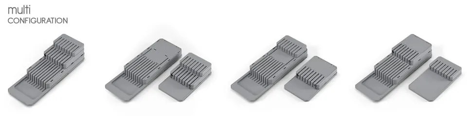 Sistema di stoccaggio dei coltelli grigio - Metaltex