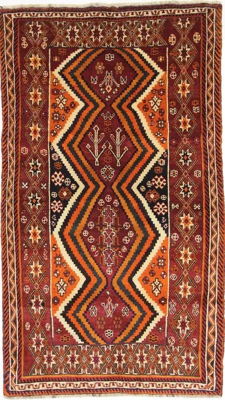 Gashghai Tappeto persiano 220x130 Rosso (Iran) Annodato A Mano