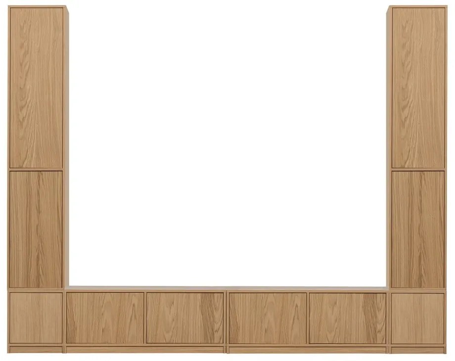 Mobile TV in rovere naturale 300x243 cm Modulair - vtwonen