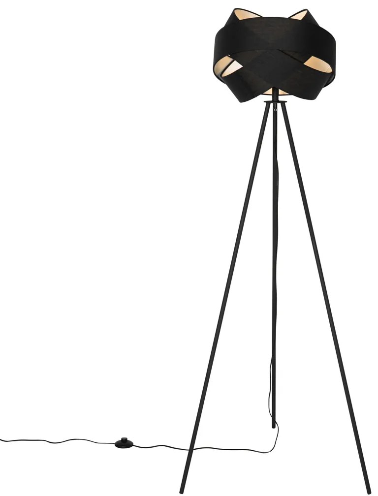 Lampada da terra moderna nera - Cloth