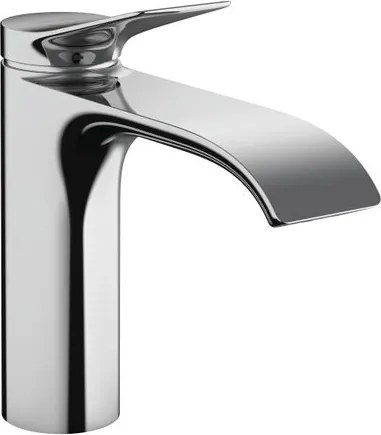 Rubinetto per lavabo a canna media getto cascata d'acqua Vivenis cromato lucido HANSGROHE H 20.5 cm