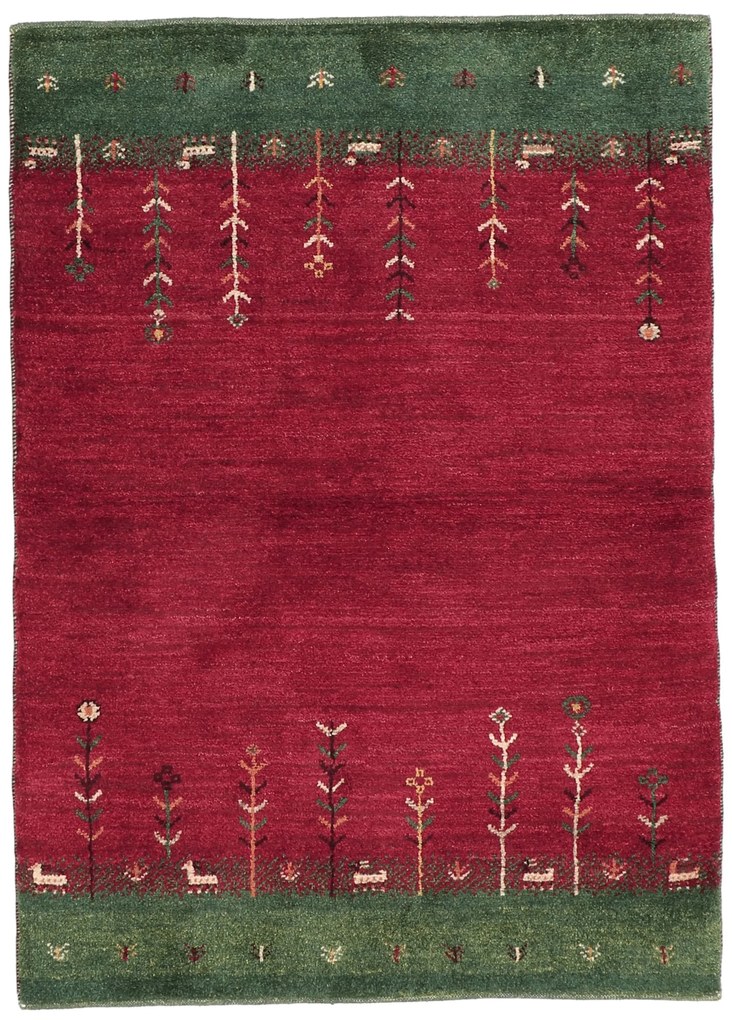 Gabbeh Tappeto 100 x 140 (Iran) Annodato A Mano