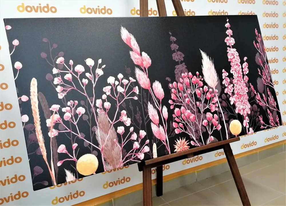 Quadro su tela – Variazione di erba in rosa