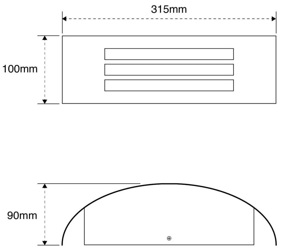 Applique Nera E27 IP54 da Esterno Antiabbagliamento - Serie SHELL