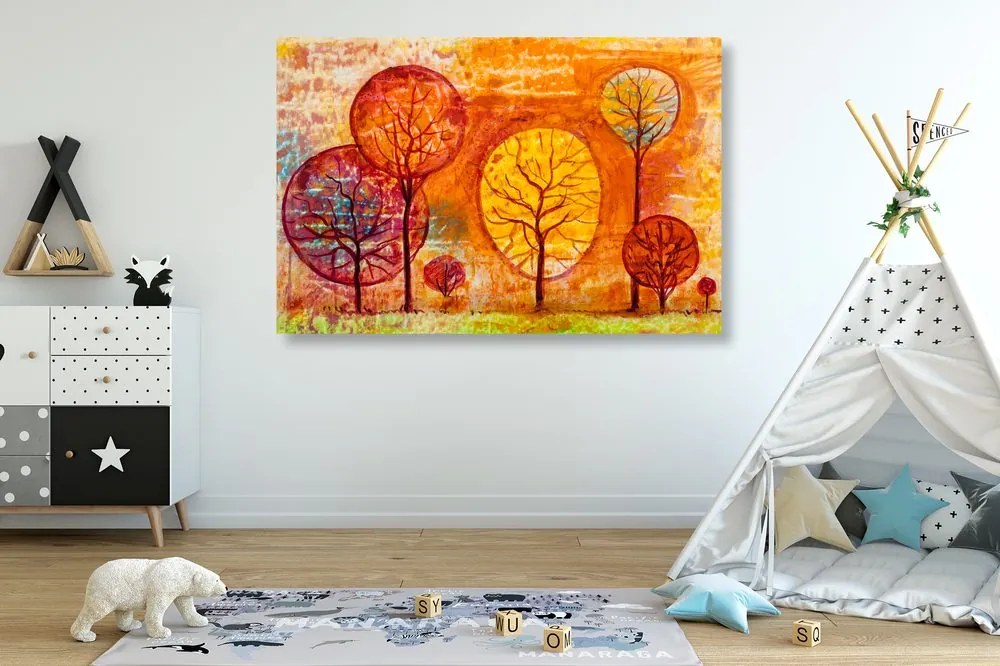 Stampa su tela – Alberi nei colori dell'autunno