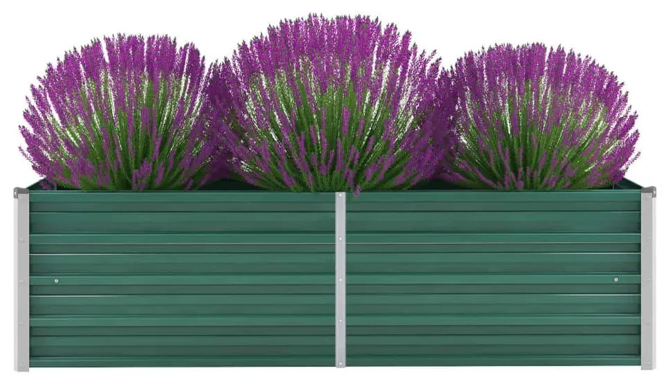 Letto Rialzato Giardino İn Acciaio Zincato 160x40x45 Cm Verde /