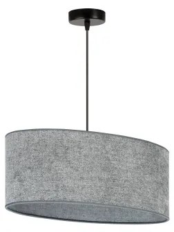 Duolla - Lampadario a sospensione con filo OVAL 1xE27/15W/230V grigio