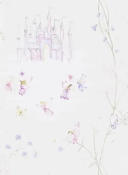 Fairy Castle - Kindertapete von Sanderson - Beige