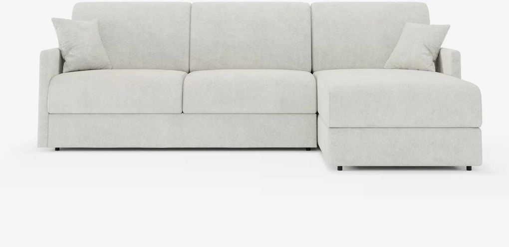 Tommy Divano Letto con penisola contenitore - design minimal e sfoderabile in tessuto smacchiabile simil cotone T33