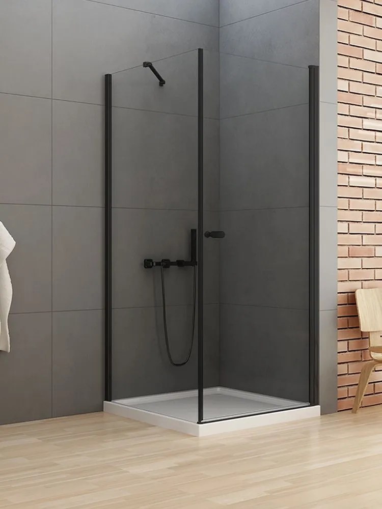 New Trendy New Soleo Black box doccia 120x90 cm quadrato nero opaca/vetro trasparente D-0231A/D-0149B-WP