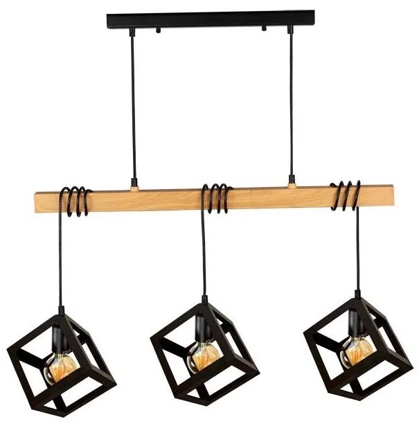 Lampadario su fune SWEDEN 3xE27/20W/230V