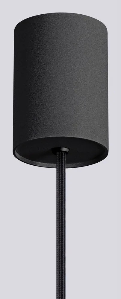 Lampadario nero con paralume in vetro ø 12 cm Orbital – Sollux