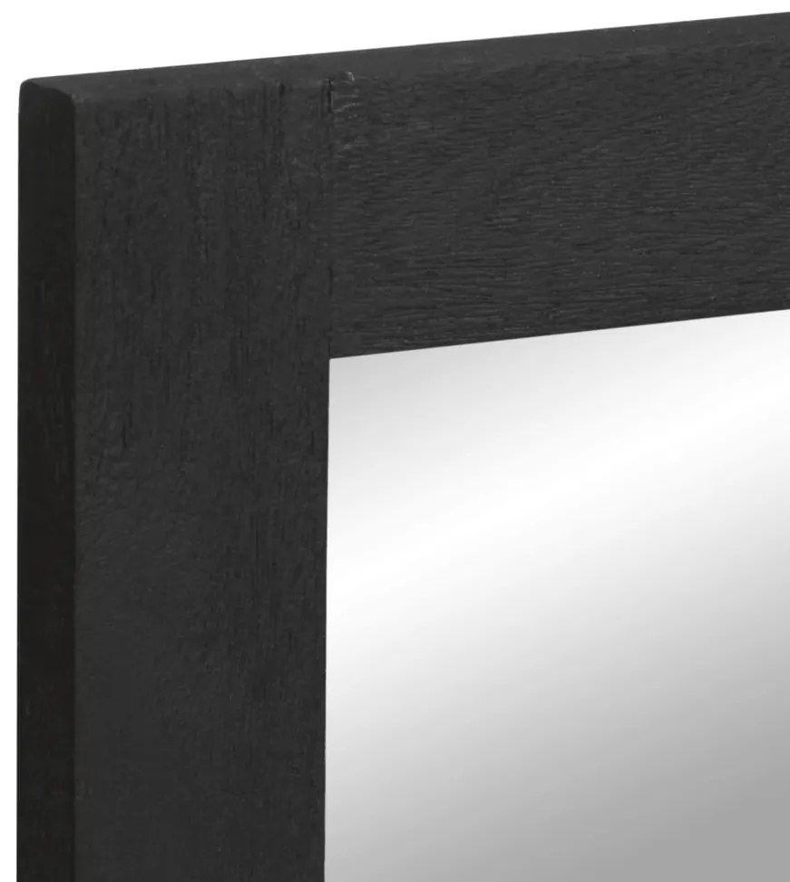 Specchio da bagno nero 50x70x2,5 cm legno multistrato e ottone