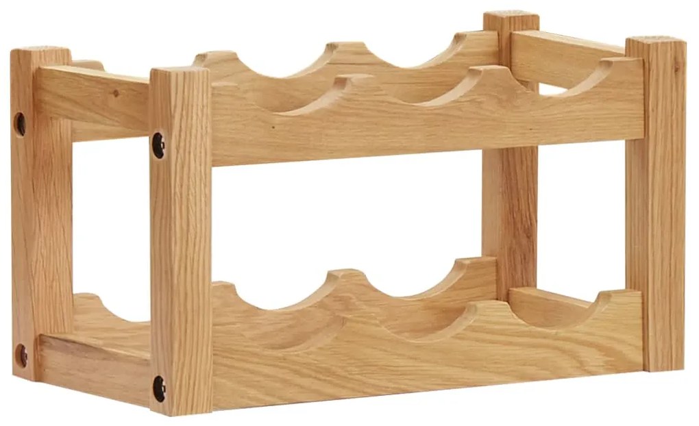 Cantinetta Per 6 Bottiglie 37x21x21 Cm Legno Massello Di Rovere /