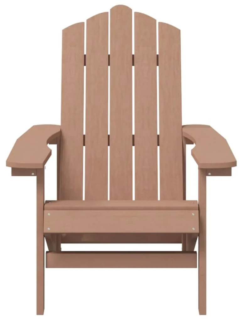 Sedie da giardino adirondack 2 pz in hdpe marrone