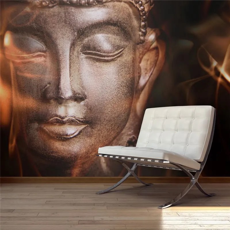 Fotomurale  Buddha. Fire of meditation.  Colore Oro, Dimensioni e Misure 250x193