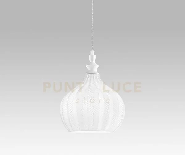 Cleofe s/11 -  lampadario sospeso 1 luce attacco e27 in vetro color...
