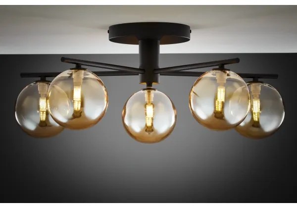 Jupiter 2047 - Lampadario a plafone PRATO 5xG9/10W/230V nero/beige