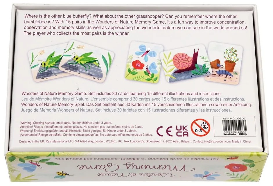 Gioco di società Memory Game Wonders of Nature - Rex London