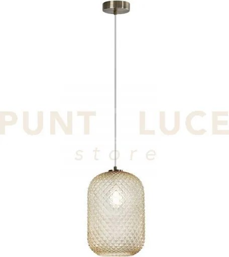 Lampadario a sospensione ashford ovale ambra 1 luce attacco e27 20x...