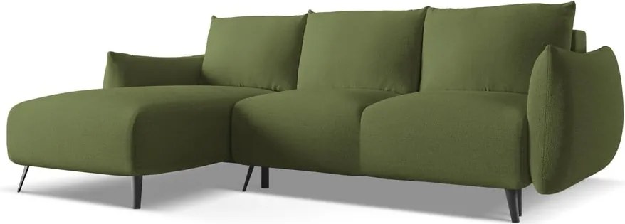 Divano angolare verde (con penisola a sinistra) Malie – Makamii