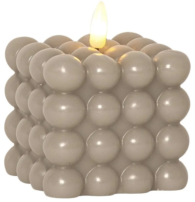 Candela LED in cera beige, altezza 9,5 cm Flamme Dot - Star Trading