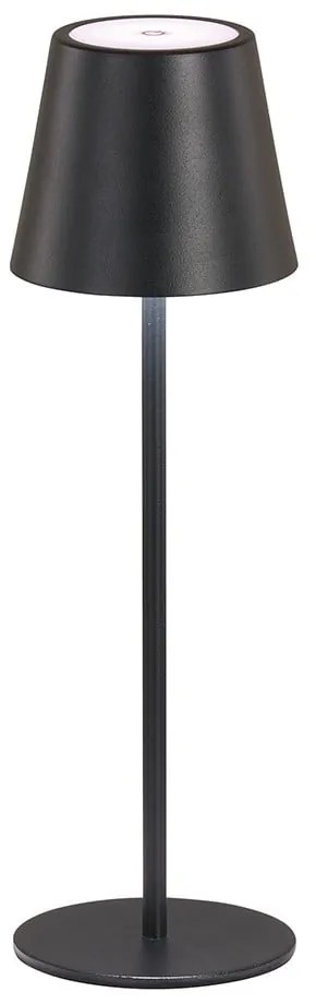 Lampada da tavolo a LED nera con paralume in metallo (altezza 36,5 cm) Viletto - Fischer & Honsel