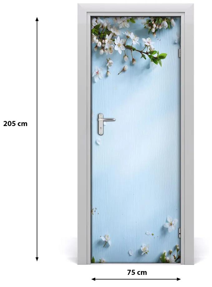 Adesivo per porta fiori di ciliegio 75x205 cm