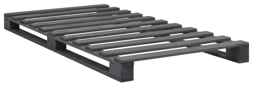 Giroletto in pallet grigio legno massello di pino 90x200 cm