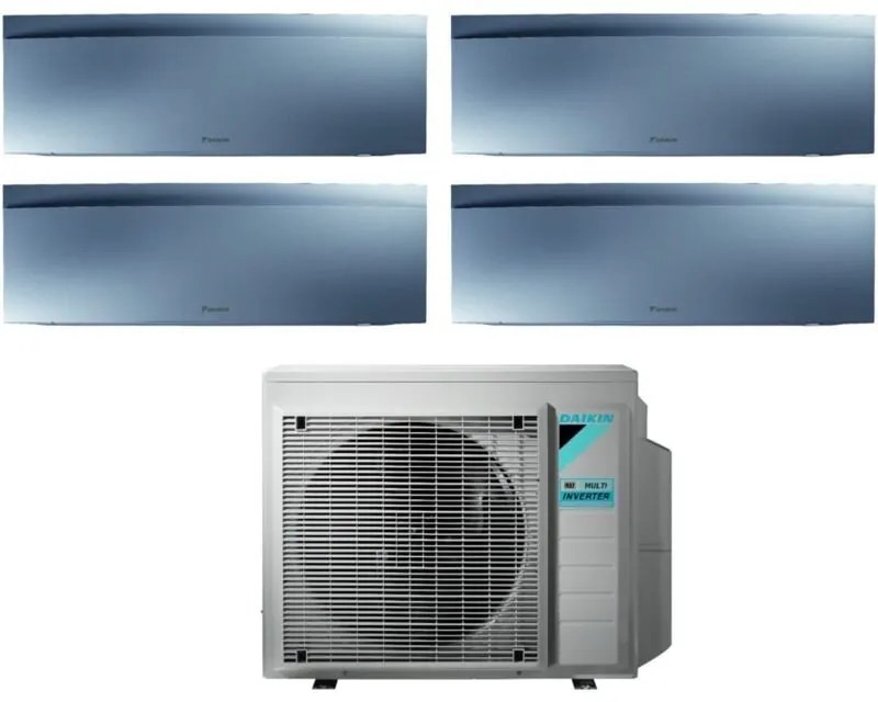 Daikin - Climatizzatore Condizionatore Bluevolution Quadri Split Inverter serie emura silver iii 7+7+18+18 con 4MXM80N R-32 Wi-Fi Integrato