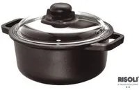 Casseruola risoli 097in 20tp induction con coperchio nero