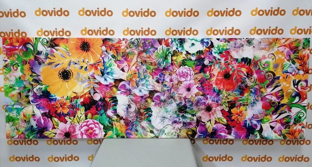 Stampa su tela – Fiori in versione multicolore