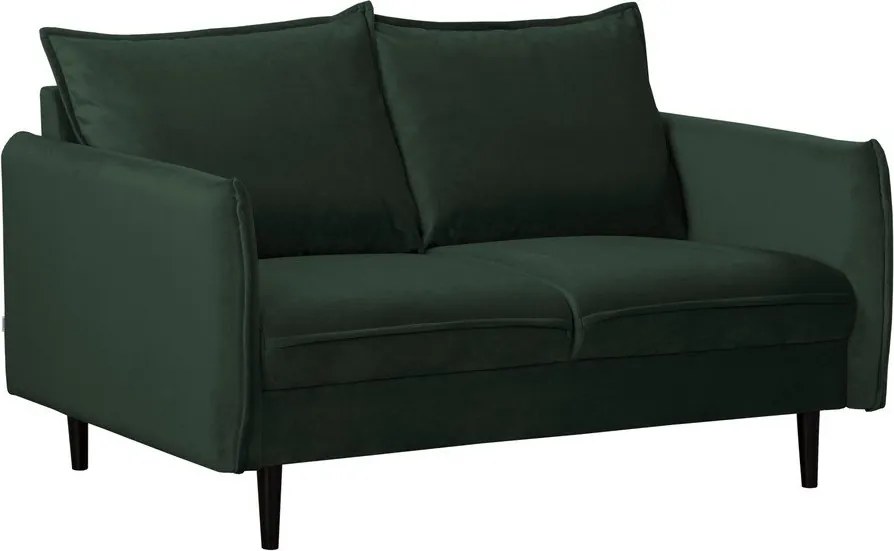 Divano verde scuro con rivestimento in velluto 138 cm Juli – Ropez