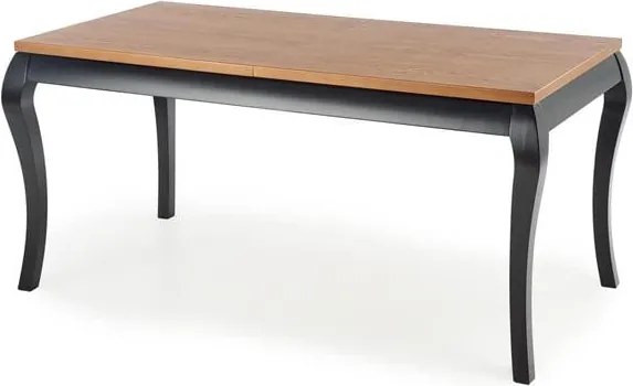 Tavolo allungabile Windsor in rovere scuro/nero - L160-240 cm