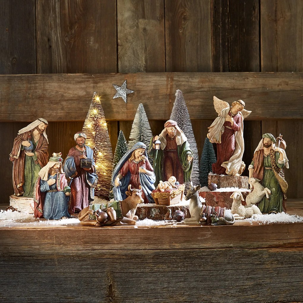 LOBERON Set di 11 statuine per il presepe Christi