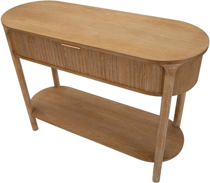 Tavolo consolle di colore naturale in abete massiccio 40x110 cm Gothenburg – Mauro Ferretti