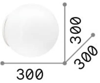 Applique Moderna Mapa Vetro Bianco 1 Luce E27 D30Cm