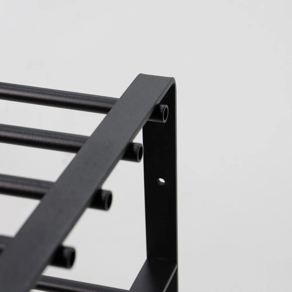 Scarpiera nera in metallo 70x48,5x29 cm Rex – Spinder Design