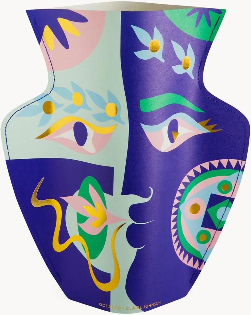 Vaso decorativo fatto a mano Olimpo, alt. 29 cm