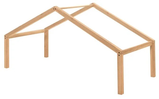 Letto per bambini in rovere colore naturale con letto estraibile 90x200 cm Forrest - Vipack