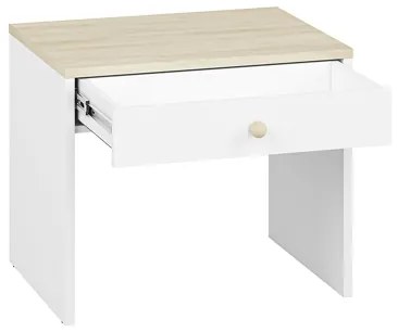 Comodino BUBO 58x69 cm bianco/beige