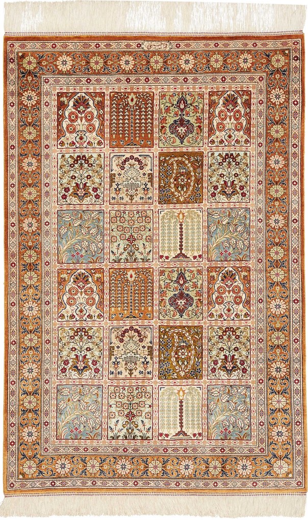 Ghom Tappeto 120x80 (Iran) Annodato A Mano