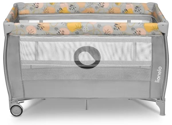Lionelo - Lettino da viaggio STEFI PLUS Rosa/Giallo